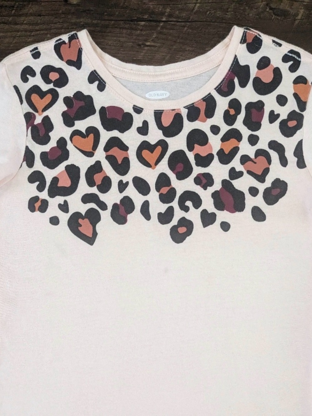 Old Navy Kids Light Pink Leopard Tee